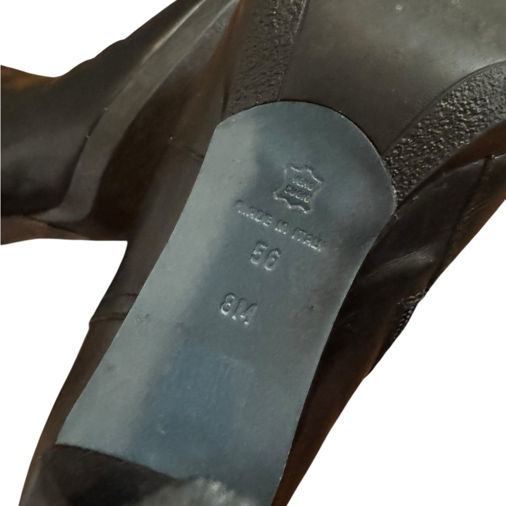 Vintage Y2K Via Spiga Black Leather Ankle Boots - Picture 6 of 6